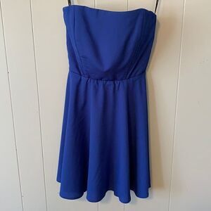 Naven Foxy Strapless Dress in Cobalt Blue Size 2